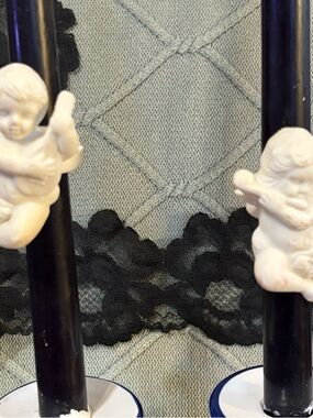 Partylite Angels Cherubs Candle Huggers Porcelain 3.25" Valentines Day decor